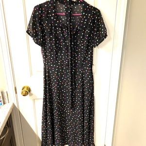 Flowy maxi dress with small hearts